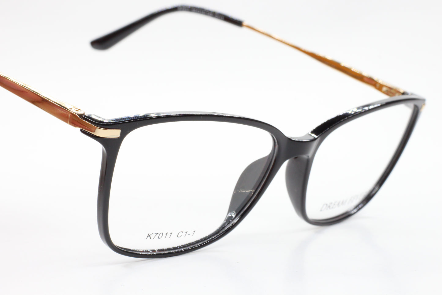 Dream Fever K7011 Black Gold Acetate Designer Italy Eyeglasses -Wo
