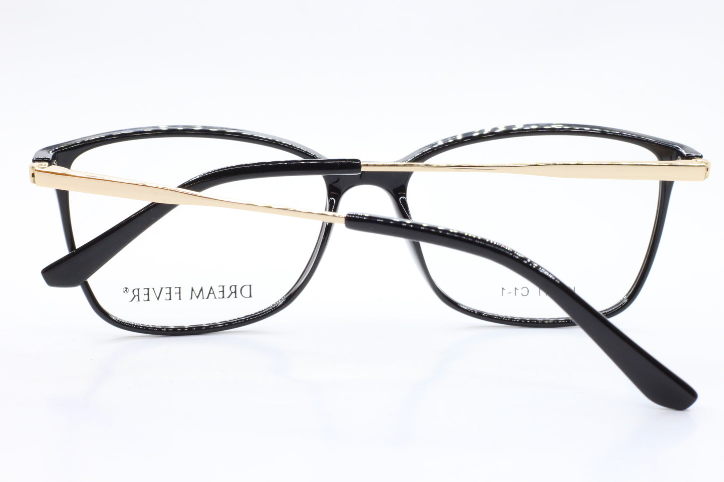 Dream Fever K7011 Black Gold Acetate Designer Italy Eyeglasses -Wo