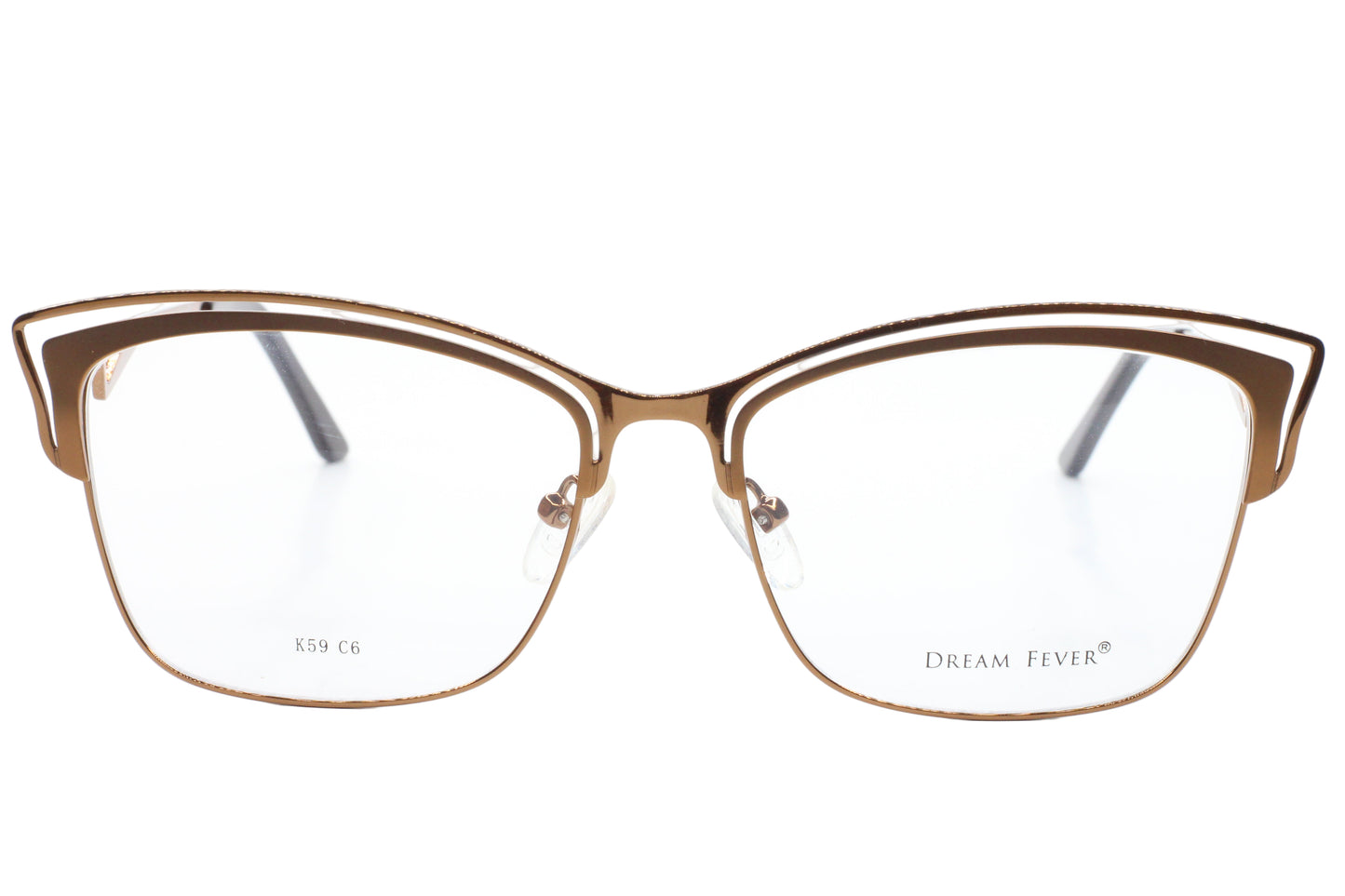 Dream Fever K59 Bronze Metal Designer Italy Eyeglasses 54mm -Wo