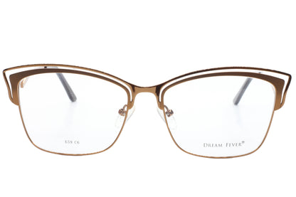 Dream Fever K59 Bronze Metal Designer Italy Eyeglasses 54mm -Wo