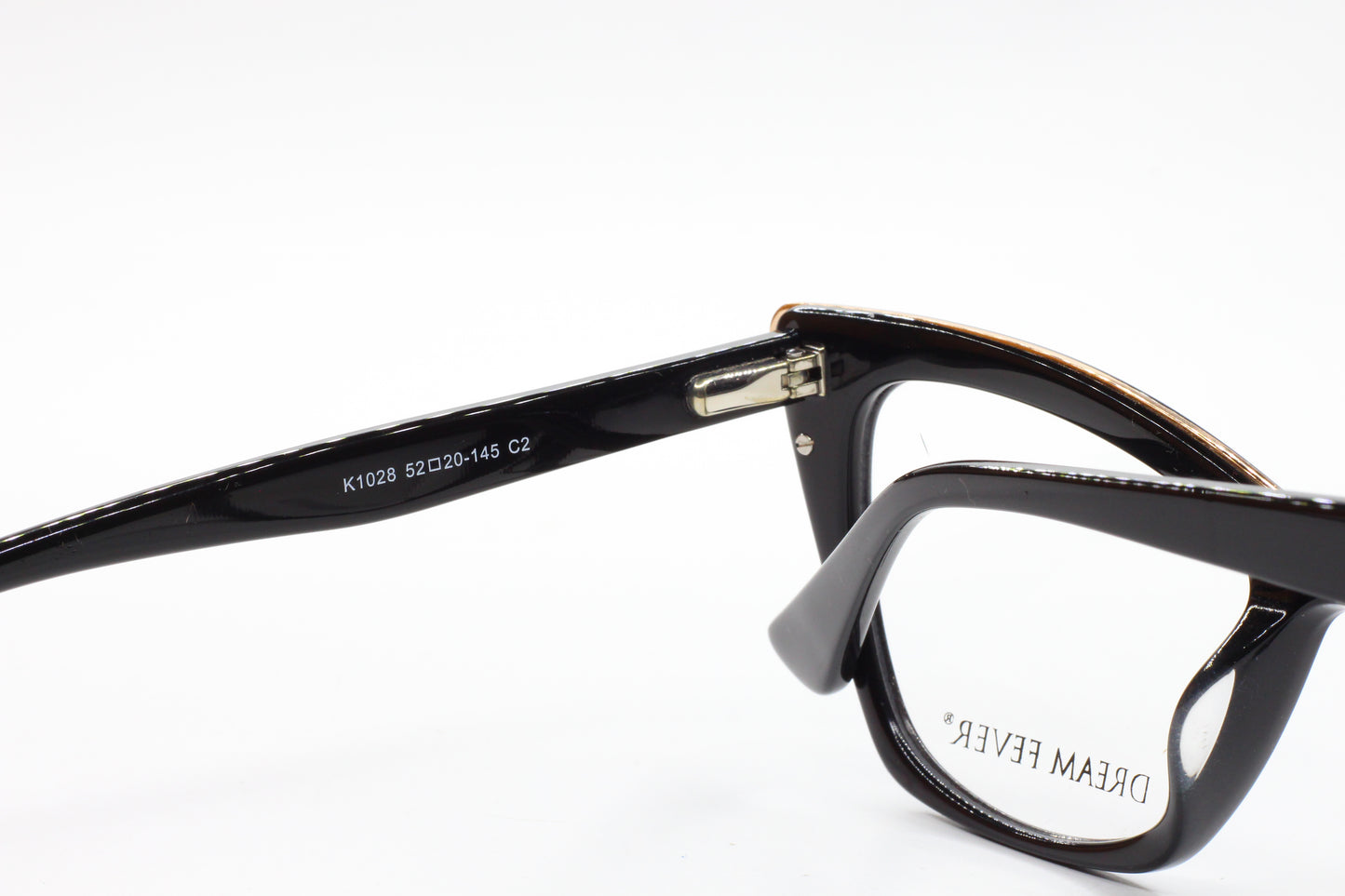 Dream Fever K1028 Black Cat Eye Acetate Designer Italy Eyeglasses -Wo