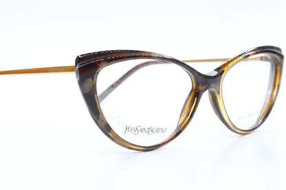 Yves Saint Laurent YSL6344 2SZ Brown Acetate Luxury Italy Eyeglasses -Wo