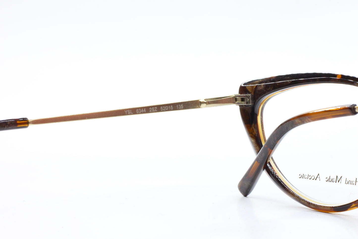 Yves Saint Laurent YSL6344 2SZ Brown Acetate Luxury Italy Eyeglasses -Wo