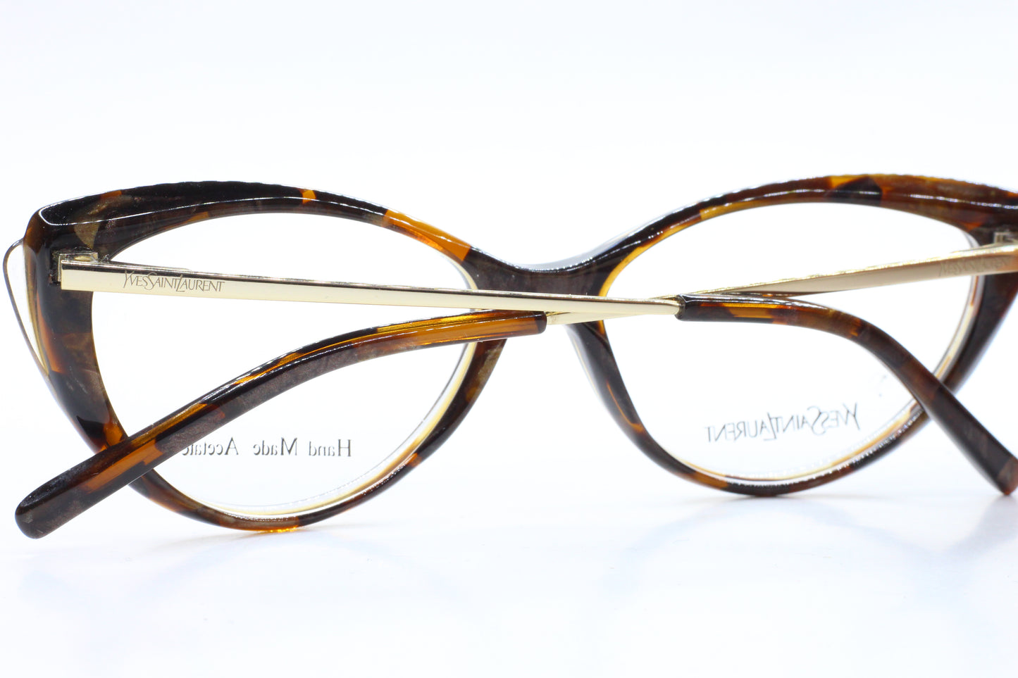 Yves Saint Laurent YSL6344 2SZ Brown Acetate Luxury Italy Eyeglasses -Wo