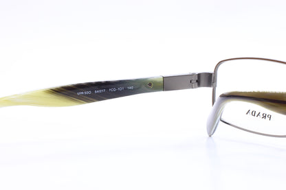 Prada VPR50O 7CQ-101 Silver Metal Designer Luxury Italy Eyeglasses -Ma