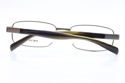 Prada VPR50O 7CQ-101 Silver Metal Designer Luxury Italy Eyeglasses -Ma