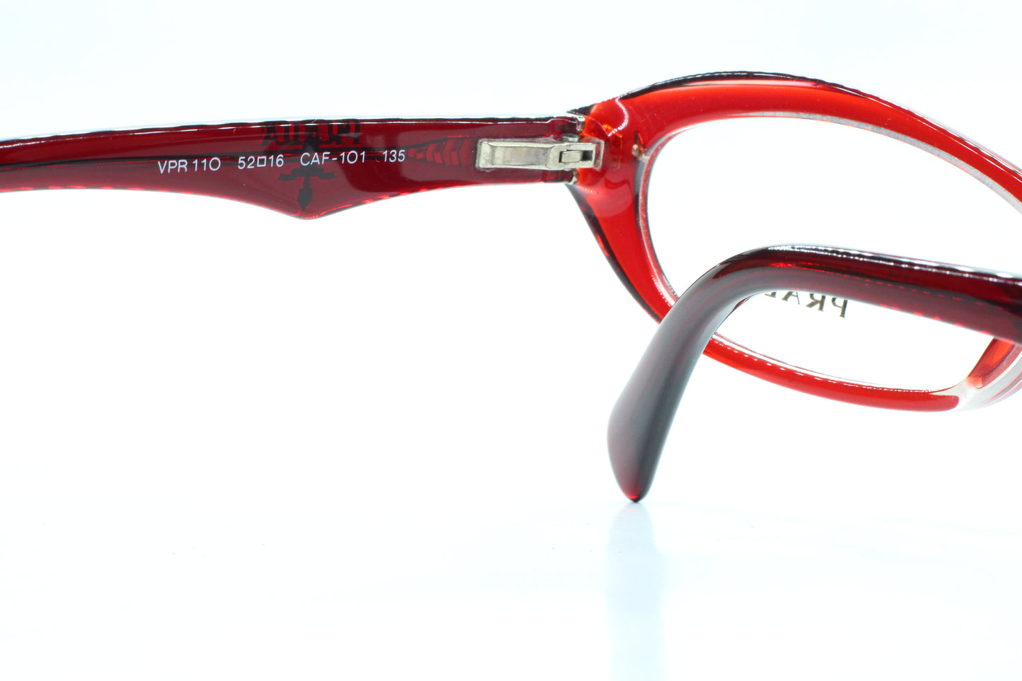 Prada VPR11O CAF-1O1 Burgundy Acetate Luxury Italy Eyeglasses -Wo