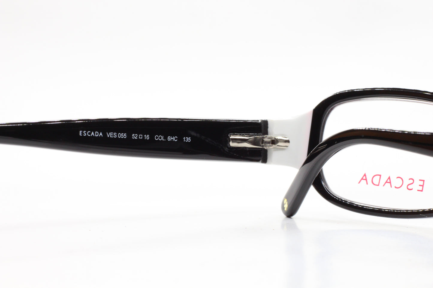 Escada VES055 6HC Black white Acetate Designer Italy Eyeglasses -Wo