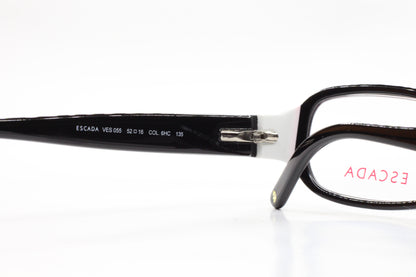 Escada VES055 6HC Black white Acetate Designer Italy Eyeglasses -Wo