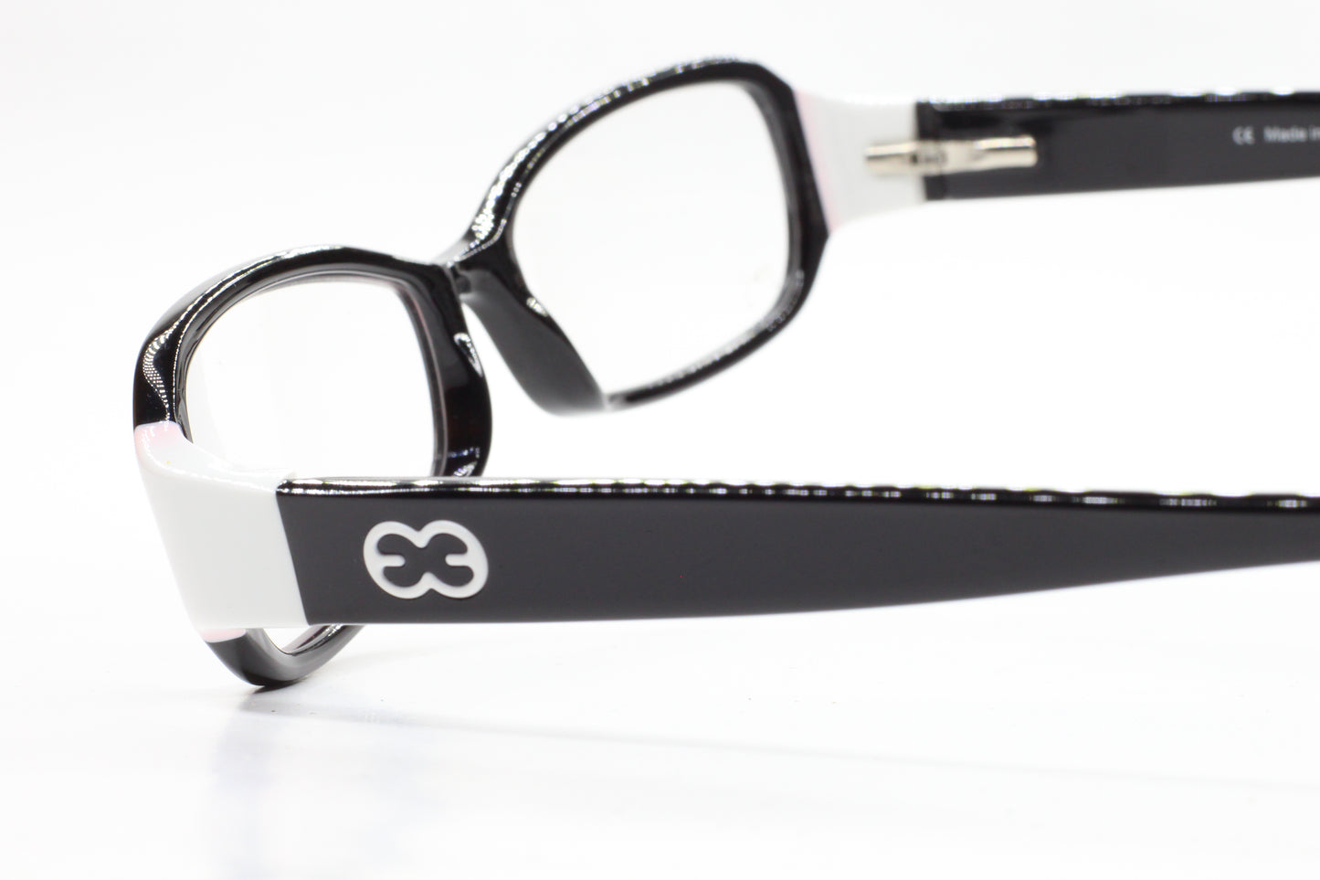Escada VES055 6HC Black white Acetate Designer Italy Eyeglasses -Wo