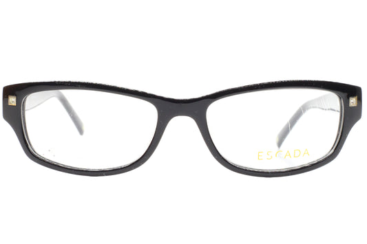Escada Black eyeglasses on a white background
