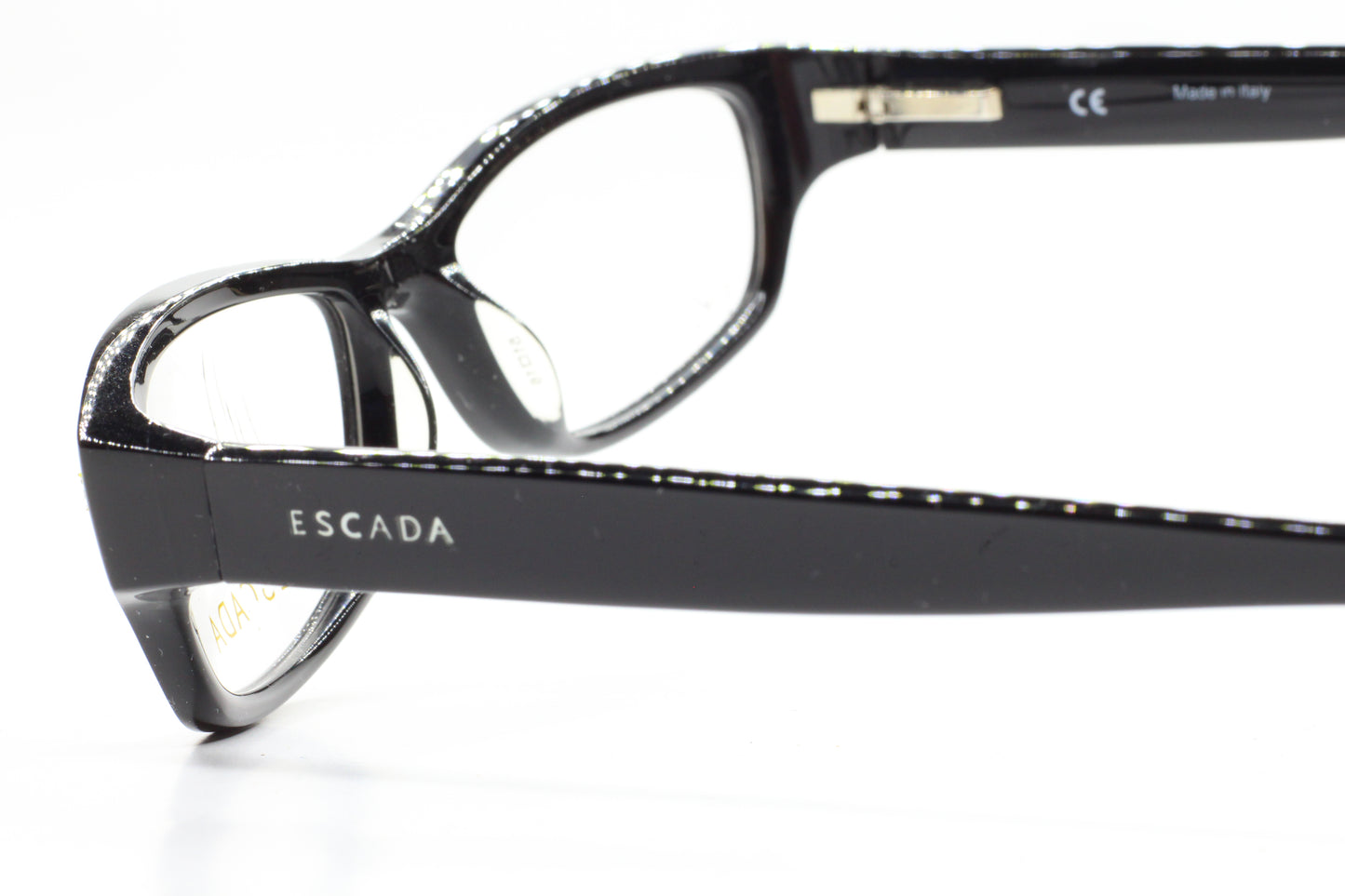 Escada VES205S 0700 Black Acetate Designer Italy Eyeglasses -Wo