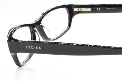 Escada VES205S 0700 Black Acetate Designer Italy Eyeglasses -Wo