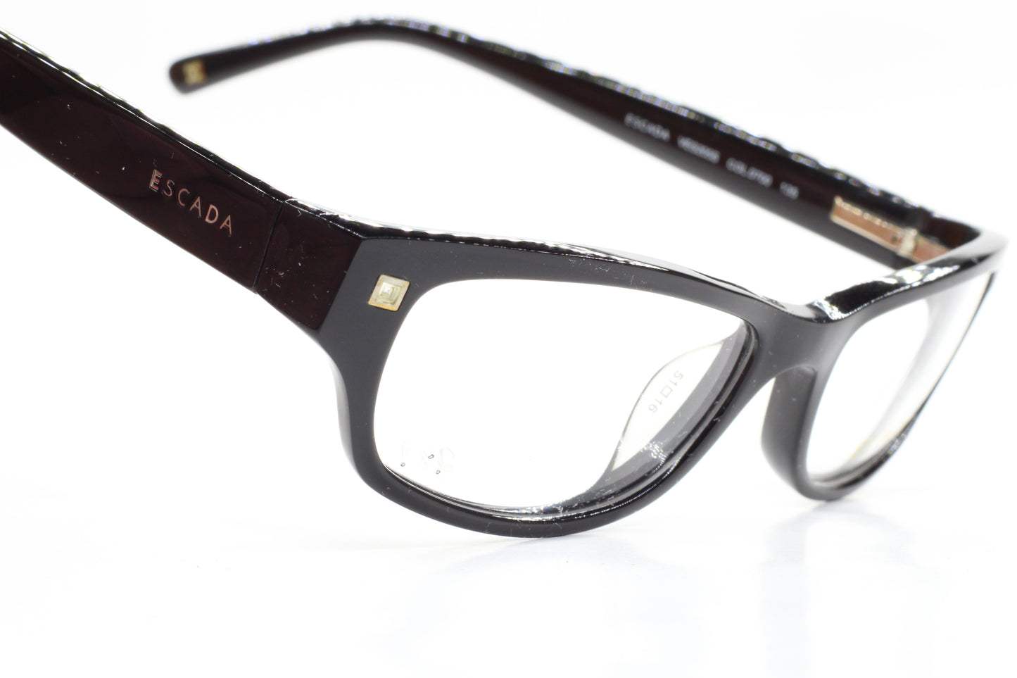 Escada VES205S 0700 Black Acetate Designer Italy Eyeglasses -Wo