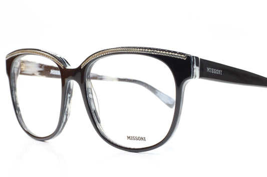 Missoni MI197-01 B21 Black Silver Acetate Designer Italy Eyeglasses -Wo