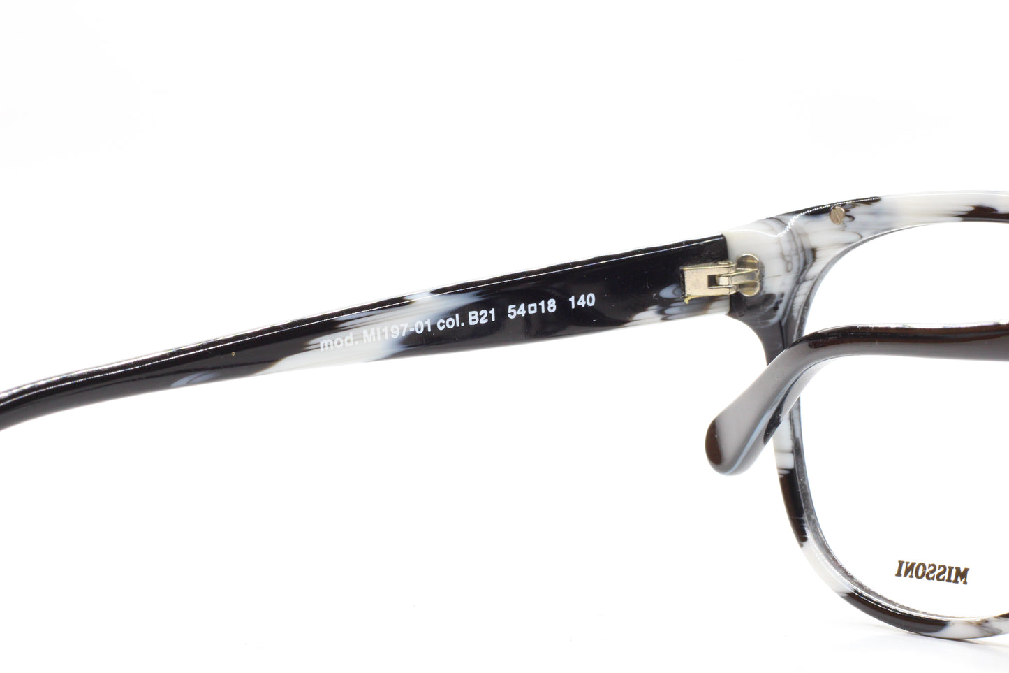Missoni MI197-01 B21 Black Silver Acetate Designer Italy Eyeglasses -Wo