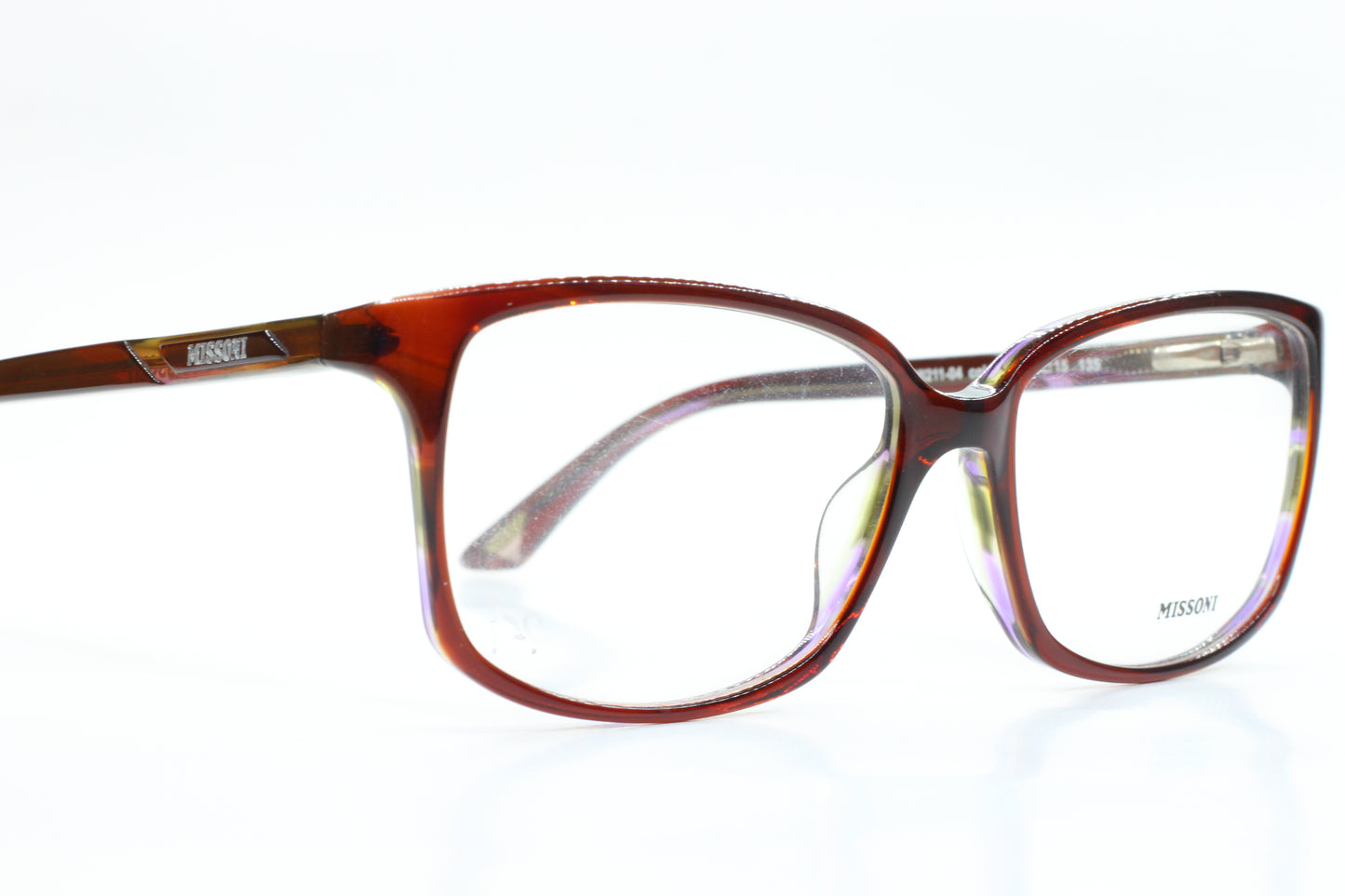 Missoni MI211-04 Dark Brown Amber Acetate Designer Luxury Italy Eyeglasses -Wo