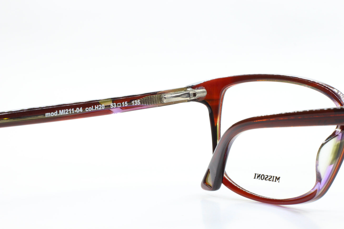Missoni MI211-04 Dark Brown Amber Acetate Designer Luxury Italy Eyeglasses -Wo