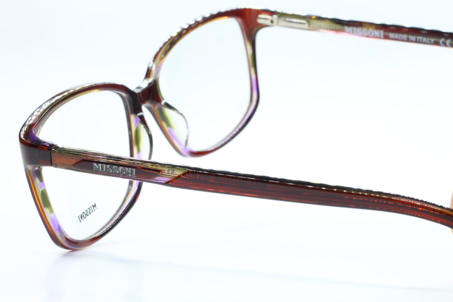 Missoni MI211-04 Dark Brown Amber Acetate Designer Luxury Italy Eyeglasses -Wo