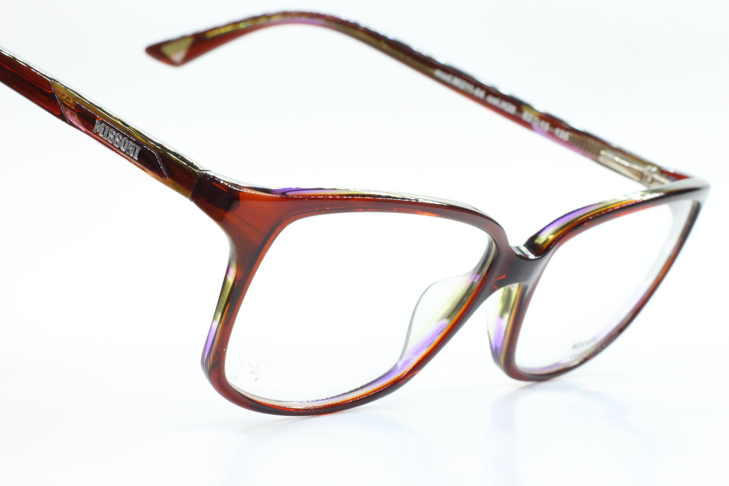 Missoni MI211-04 Dark Brown Amber Acetate Designer Luxury Italy Eyeglasses -Wo