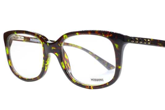 Eyeglasses with a tortoiseshell frame on a white background