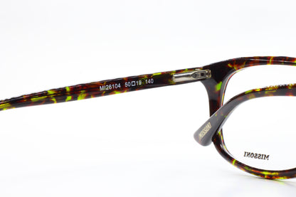 Missoni MI26104 Havana Green Crystals Acetate Designer Italy Eyeglasses -Wo