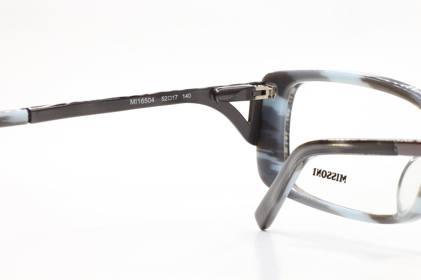 Missoni MI16504 Black Gray Acetate Designer Luxury Italy Eyeglasses -Wo
