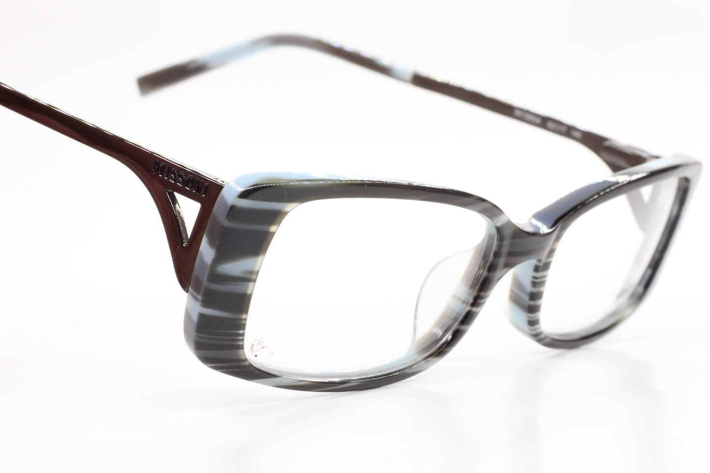 Missoni MI16504 Black Gray Acetate Designer Luxury Italy Eyeglasses -Wo