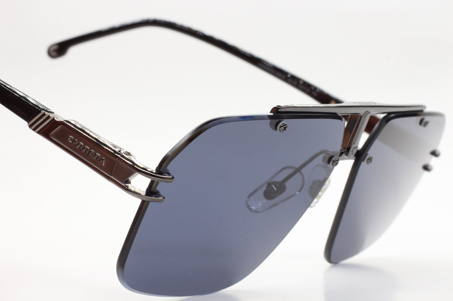 Carrera 1054/S V81IR Ruthenium Grey Rimless Designer Luxury Sunglasses -Ma
