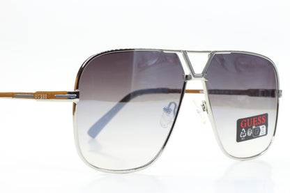 Guess GO00066 10B Silver Flash Mirror Gradient Metal Luxury Italy Sunglasses -Ma