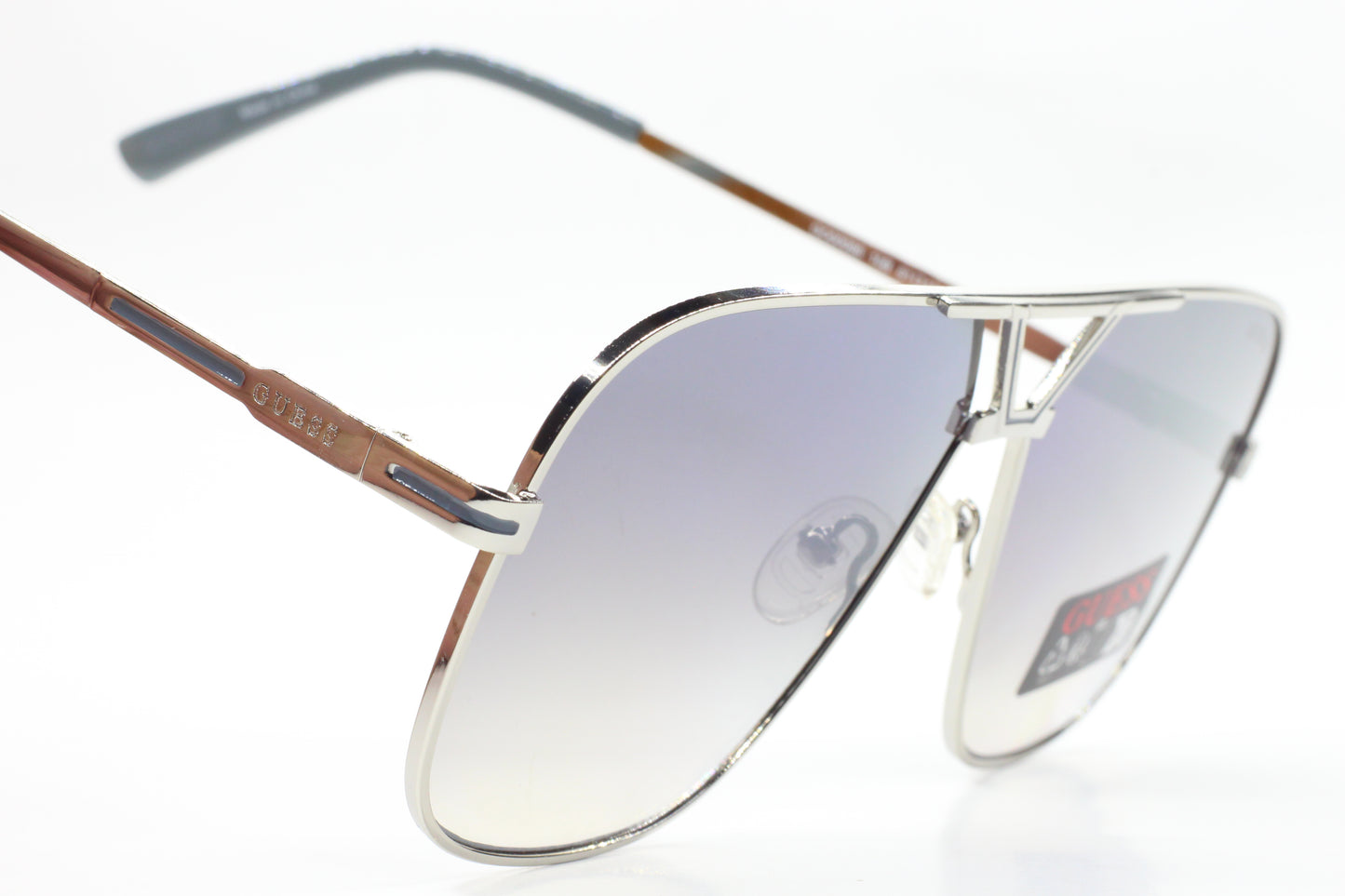 Guess GO00066 10B Silver Flash Mirror Gradient Metal Luxury Italy Sunglasses -Ma