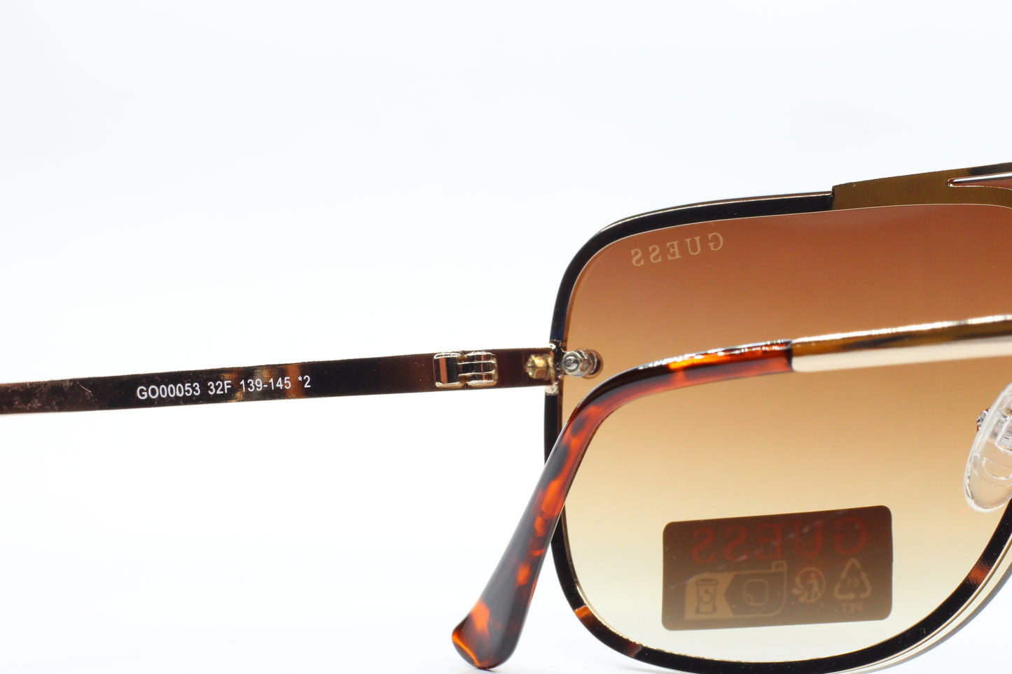 Guess GO00053 32F Bronze Gold Gradient Metal Luxury Italy Sunglasses -Wo