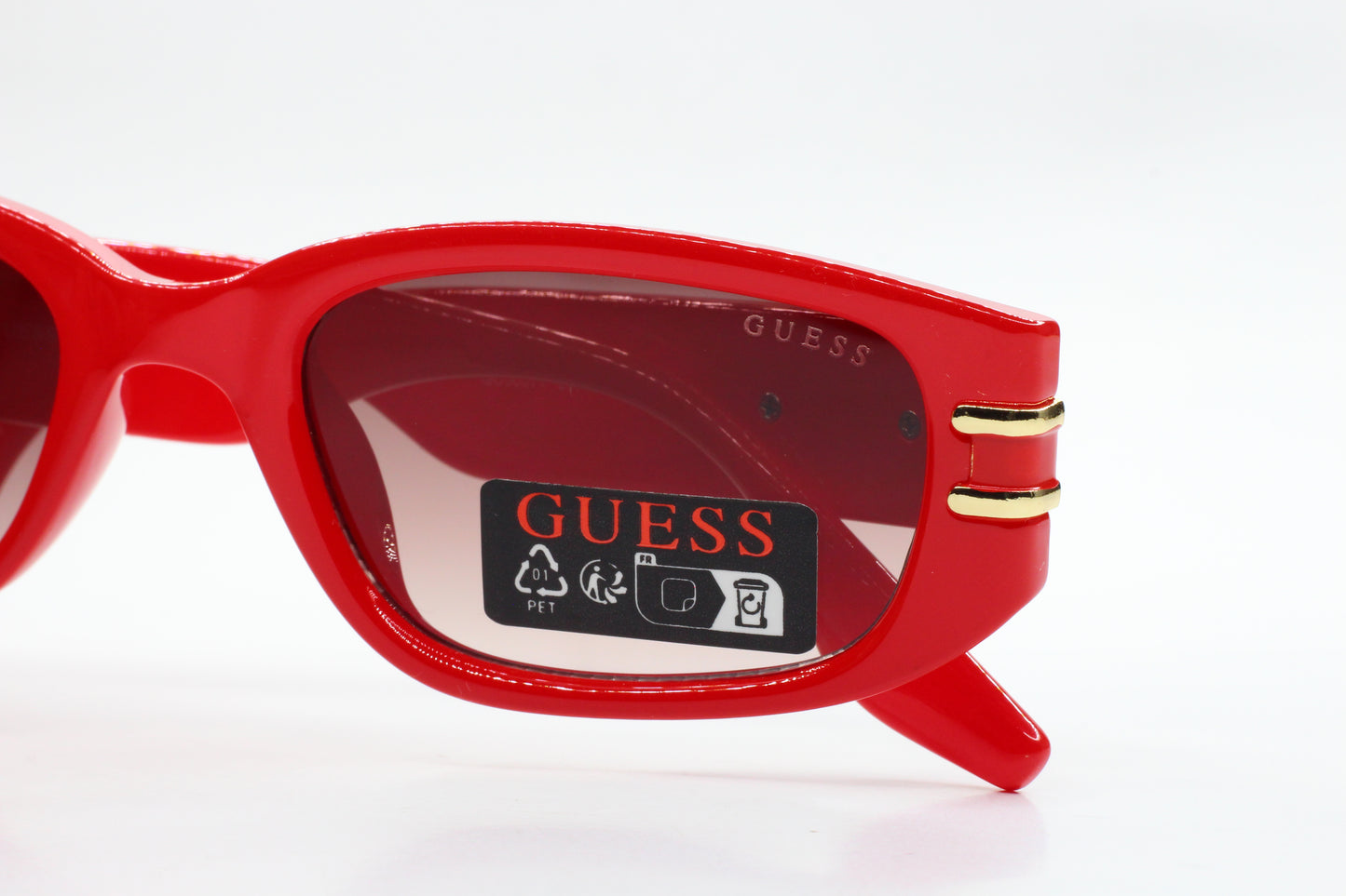Guess GO00071 66F Red Gold Gradient Acetate Designer Luxury Sunglasses -Wo