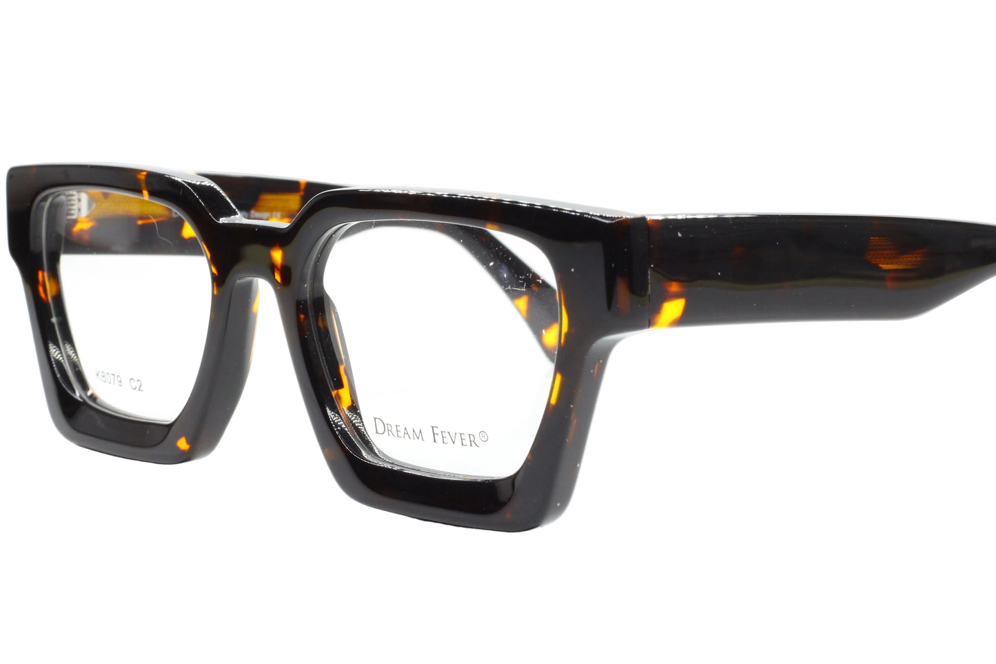 Dream Fever K8079 Brown Tortoise Acetate Designer Eyeglasses Frames 54MM