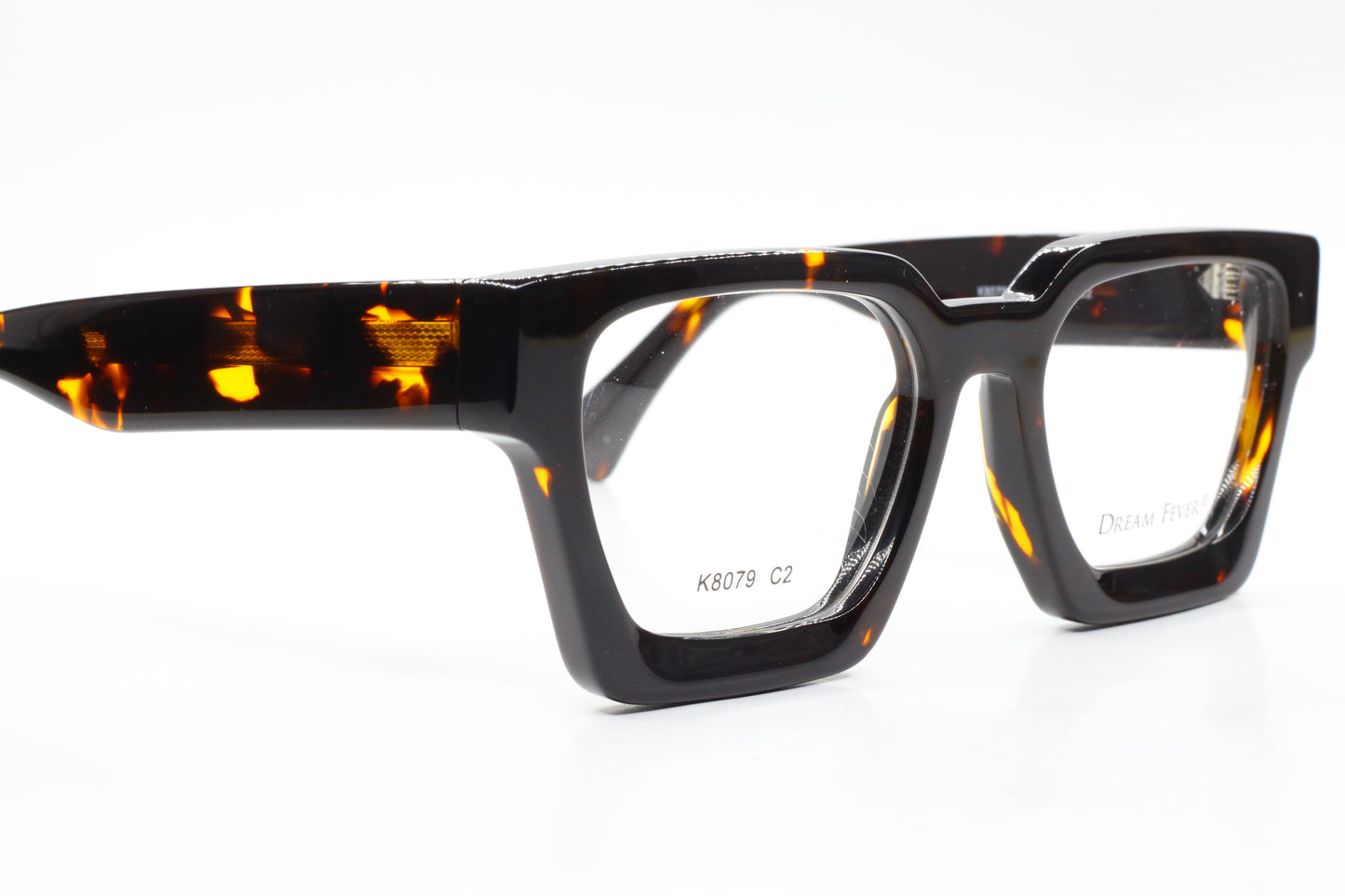 Dream Fever K8079 Brown Tortoise Acetate Designer Eyeglasses Frames 54MM