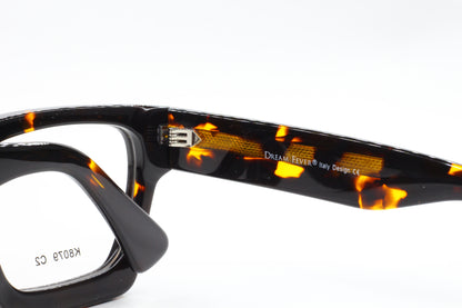 Dream Fever K8079 Brown Tortoise Acetate Designer Eyeglasses Frames 54MM