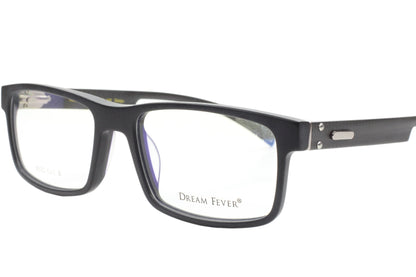 Dream Fever K022 Matte Black Acetate Designer Eyeglasses Frames 54MM