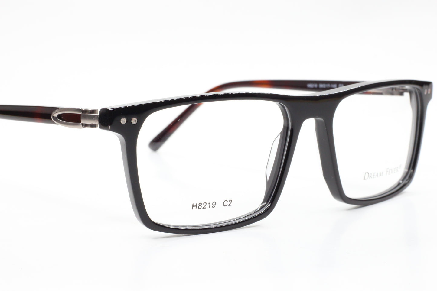 Dream Fever H8219 Black Brown Acetate Designer Italy Eyeglasses 56mm