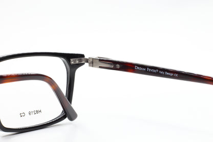 Dream Fever H8219 Black Brown Acetate Designer Italy Eyeglasses 56mm