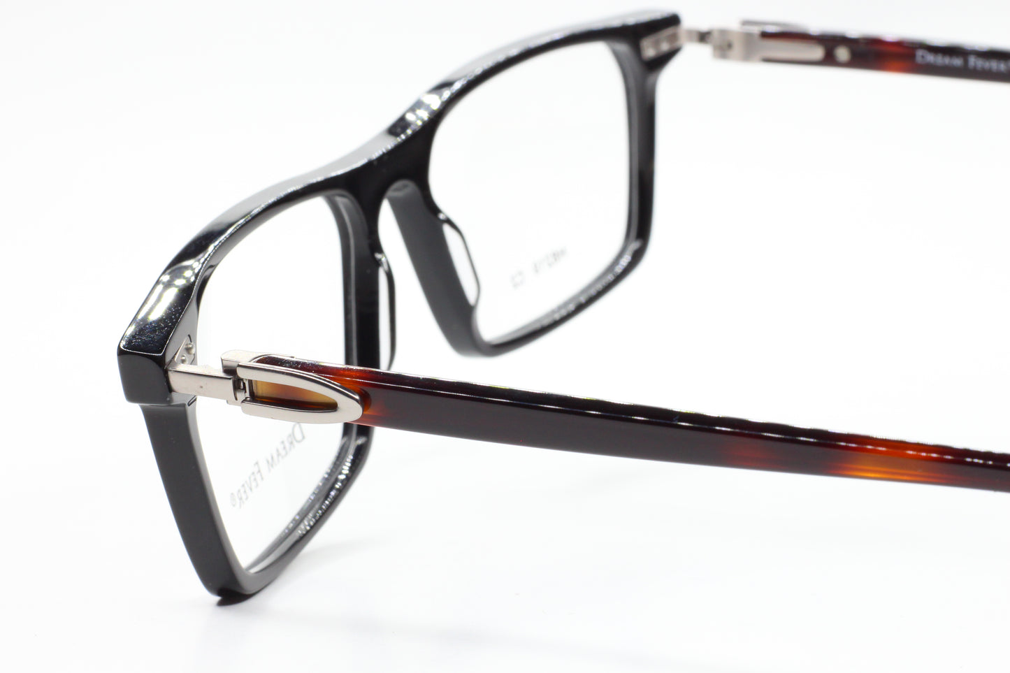 Dream Fever H8219 Black Brown Acetate Designer Italy Eyeglasses 56mm