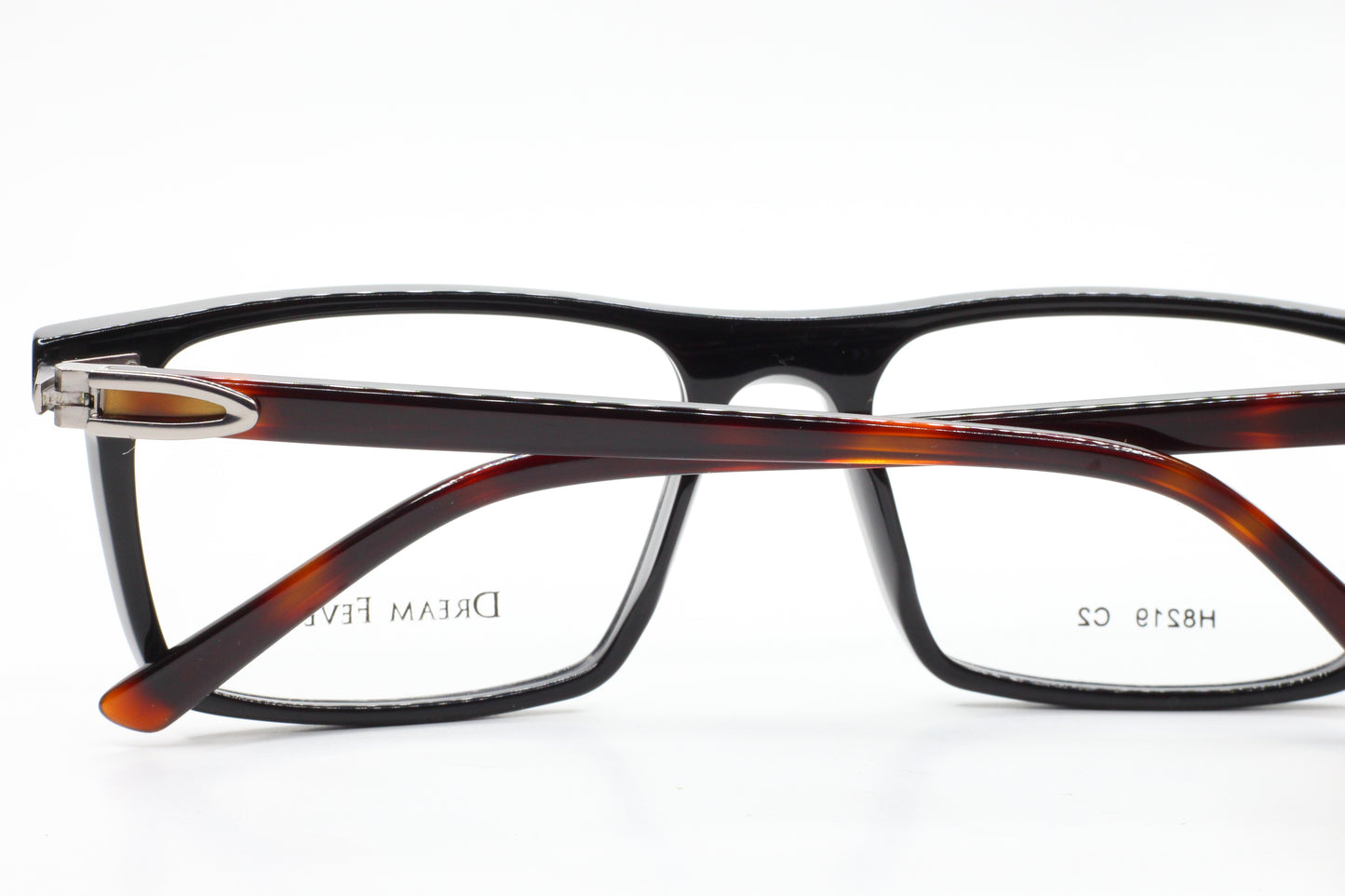 Dream Fever H8219 Black Brown Acetate Designer Italy Eyeglasses 56mm