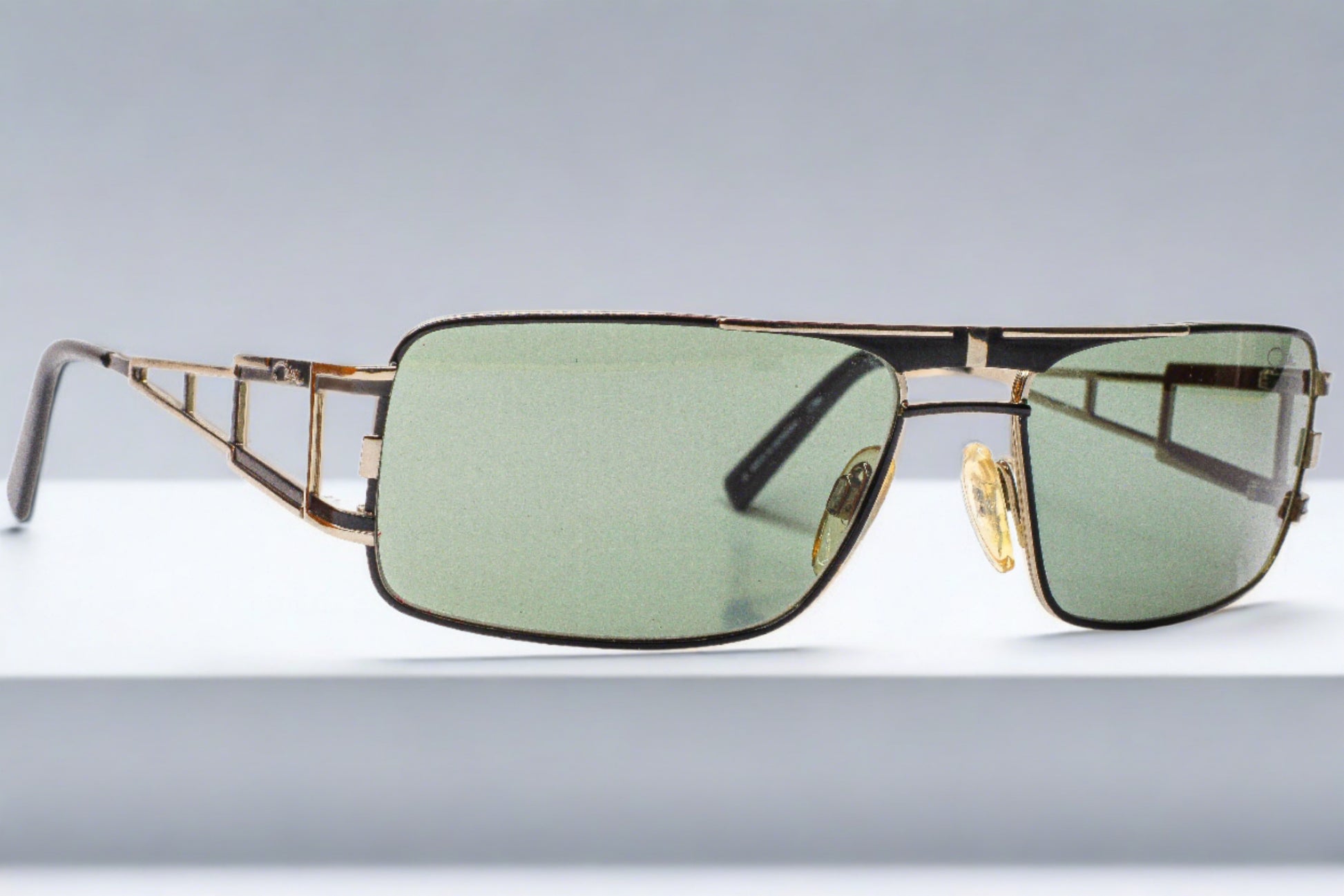 Cazal 9043 Frames 003 Designer Black Metal Silver Sunglasses W/Case 135mm - Men, sunglasses