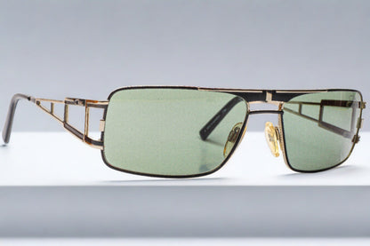 Cazal 9043 Frames 003 Designer Black Metal Silver Sunglasses W/Case 135mm - Men, sunglasses