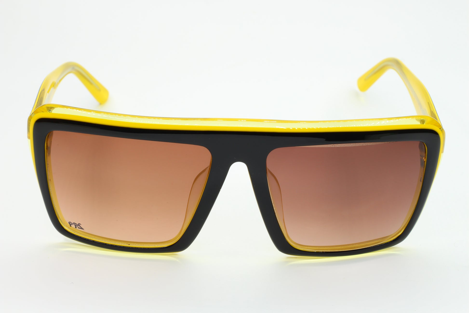 John Richmond JR689-02 B06 Black Yellow Luxury Sunglasses - sunglasses, Women