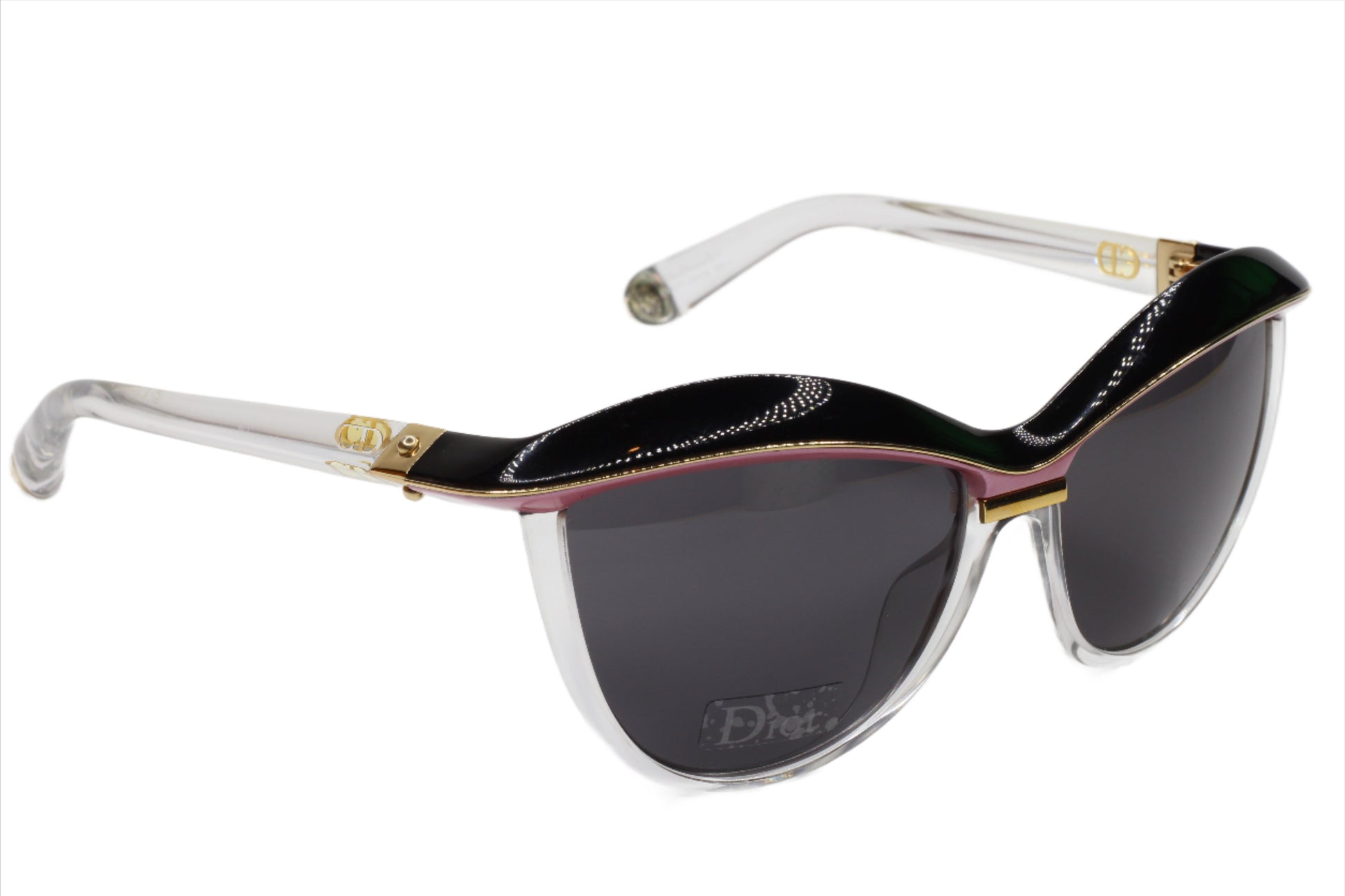 Christian Dior Demoiselle 2 Crystal Black Pink Color Sunglasses - sunglasses, Women