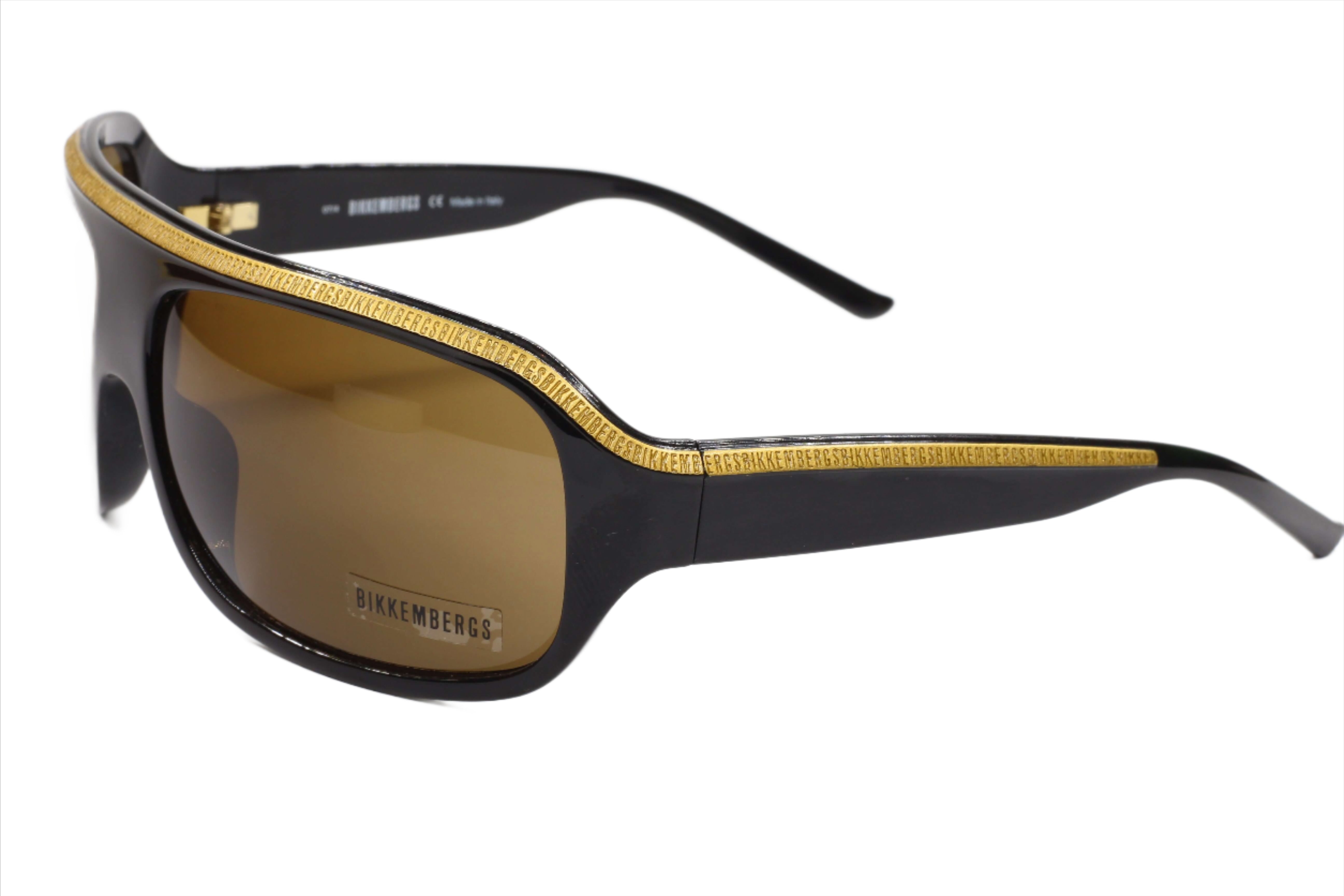 Bikkembergs BK54102 07 4 Black Gold Wrap Luxury Sunglasses