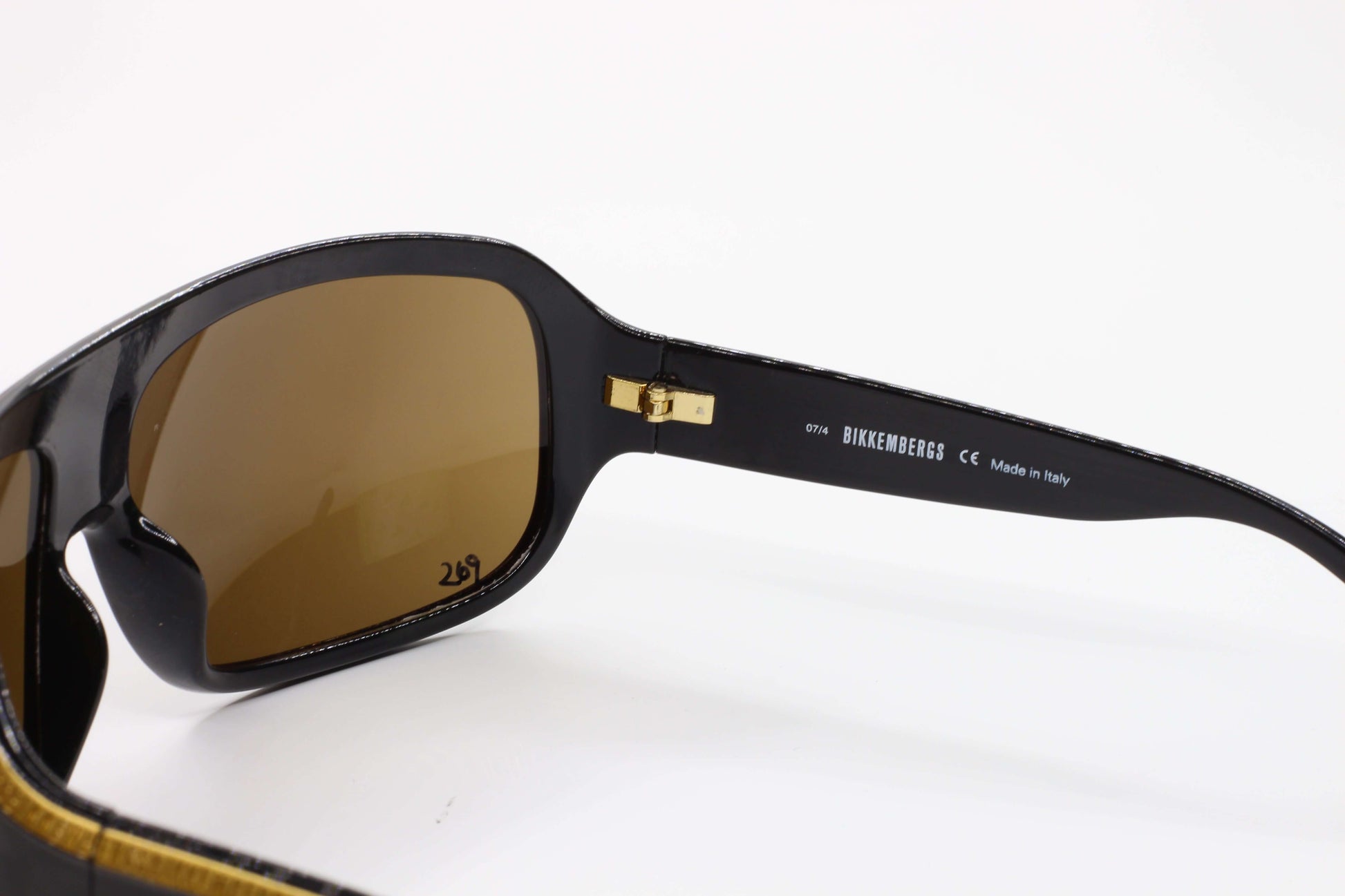 Bikkembergs BK54102 07/4 Black Gold Wrap Acetate Sunglasses - sunglasses, Women