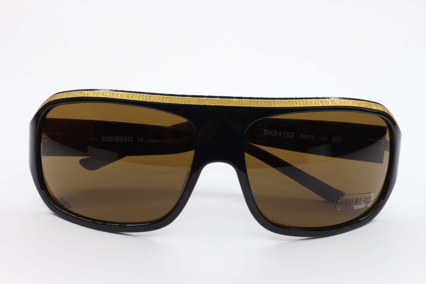 Bikkembergs BK54102 07/4 Black Gold Wrap Acetate Sunglasses - sunglasses, Women