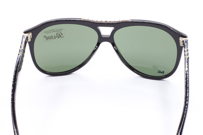 Persol 3008-S 95/31 Authentic ROADSTER Black Silver Accents Luxury Sunglasses - Men, sunglasses, Women