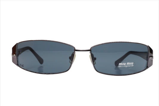 Miu Miu SMU61E 5AV-1A1 Gunmetal Full Rim UY84 Sunglasses - Men, sunglasses
